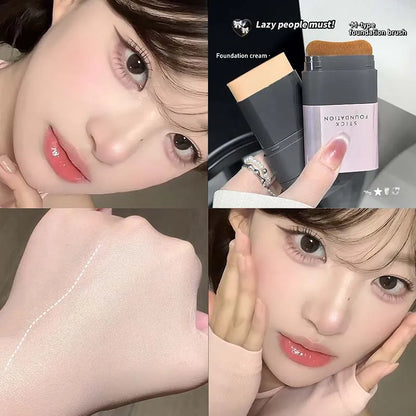 2-in-1 Concealer & Foundation Stick - Full Coverage for Acne Scars - Radiant Dewy Finish - Natural Skin-Like