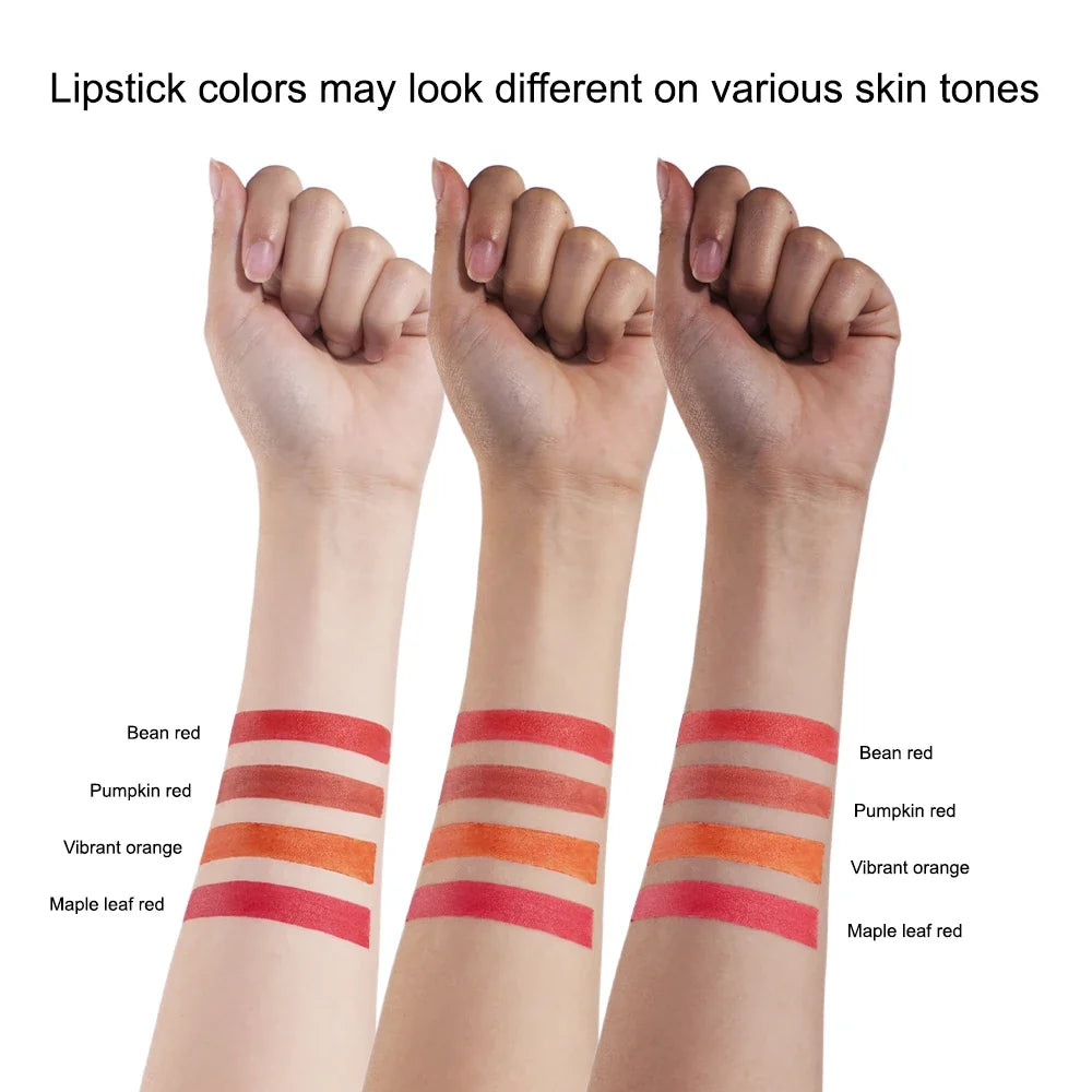 4Colors/set Cigarette Lip Gloss Set Velvet Matte Waterproof Long-lasting Lip Non-Stick Cup Cigarette Lipstick Makeup For Women