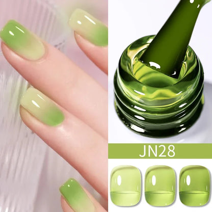 BORN PRETTY 10ml Blood Red Jelly Gel Nail Polish Halloween Nails Art Gel Polish Sheer Translucent Nail Gel for Winter Manicure