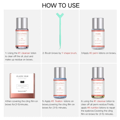 Hot Brow Lift Perming Eyebrow Lifting Brow Lamination Kit With Cling Film Nutrition Keratin Perming Lotion For Home Use Kit