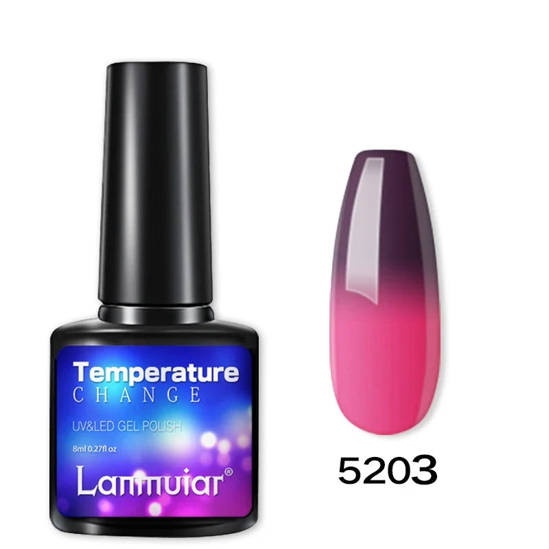 Temperature Color Changing Thermal Nail Polish Fast Drying Water-based Gradient Nail Varnish Manicure Supplies Nail Art