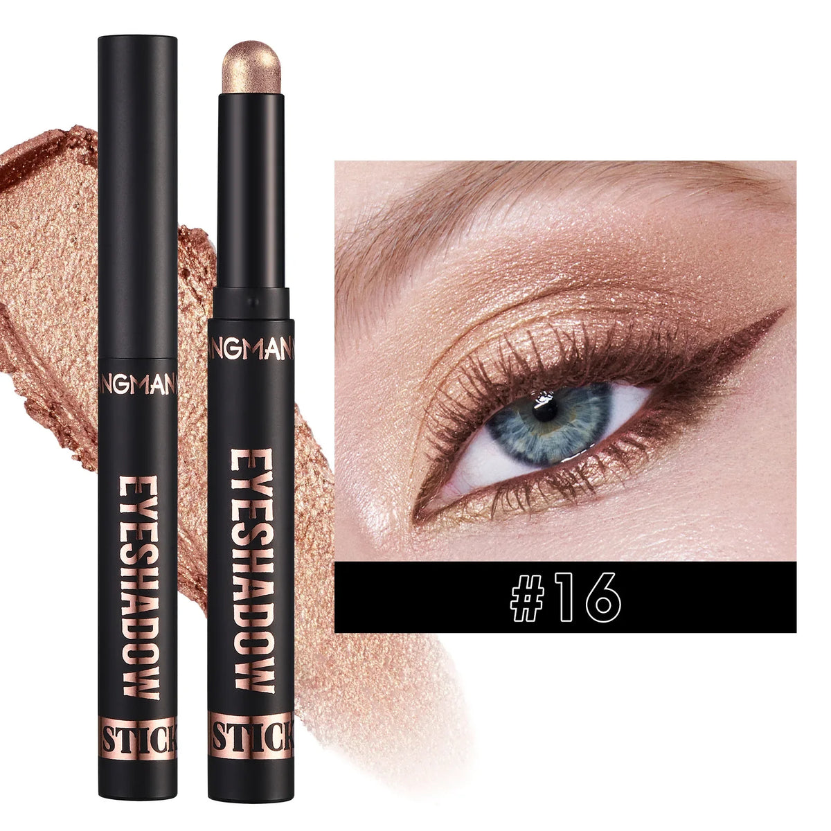 LANGMANNI 16 color pearl eyeshadow stick waterproof long lasting color eyeshadow Face Highlight