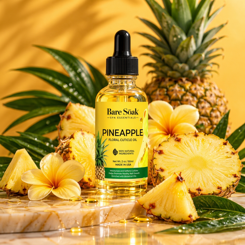 BARE SOAK CUTICLE OIL 2OZ. - PINEAPPLE