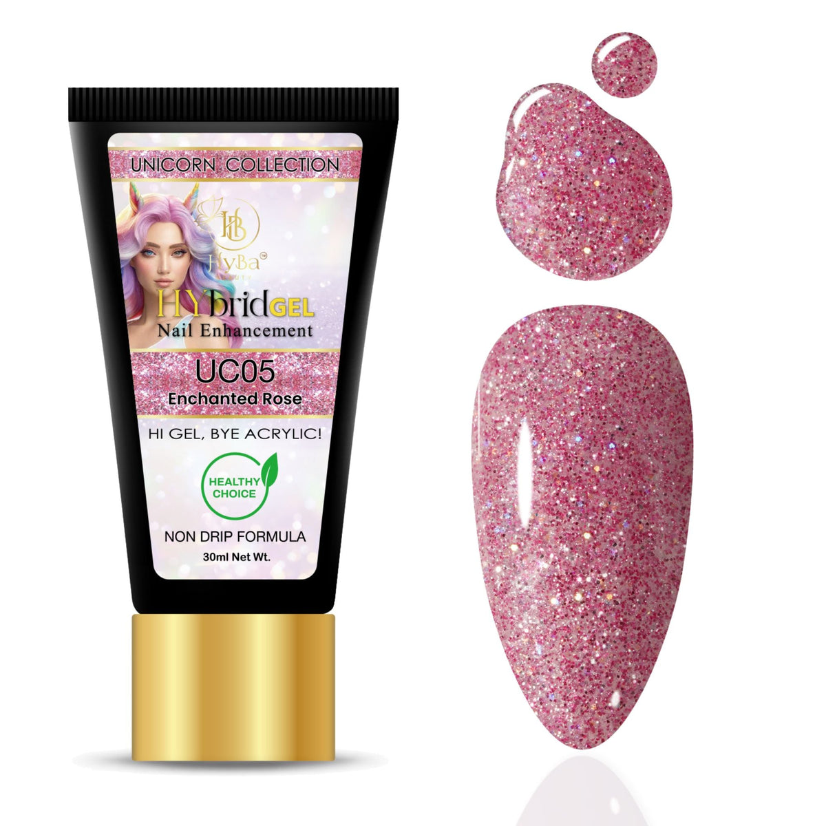 Hybrid Gel Professional Nail Polish - HyGEL® 30ml  / #UC05 Enchanted Rose