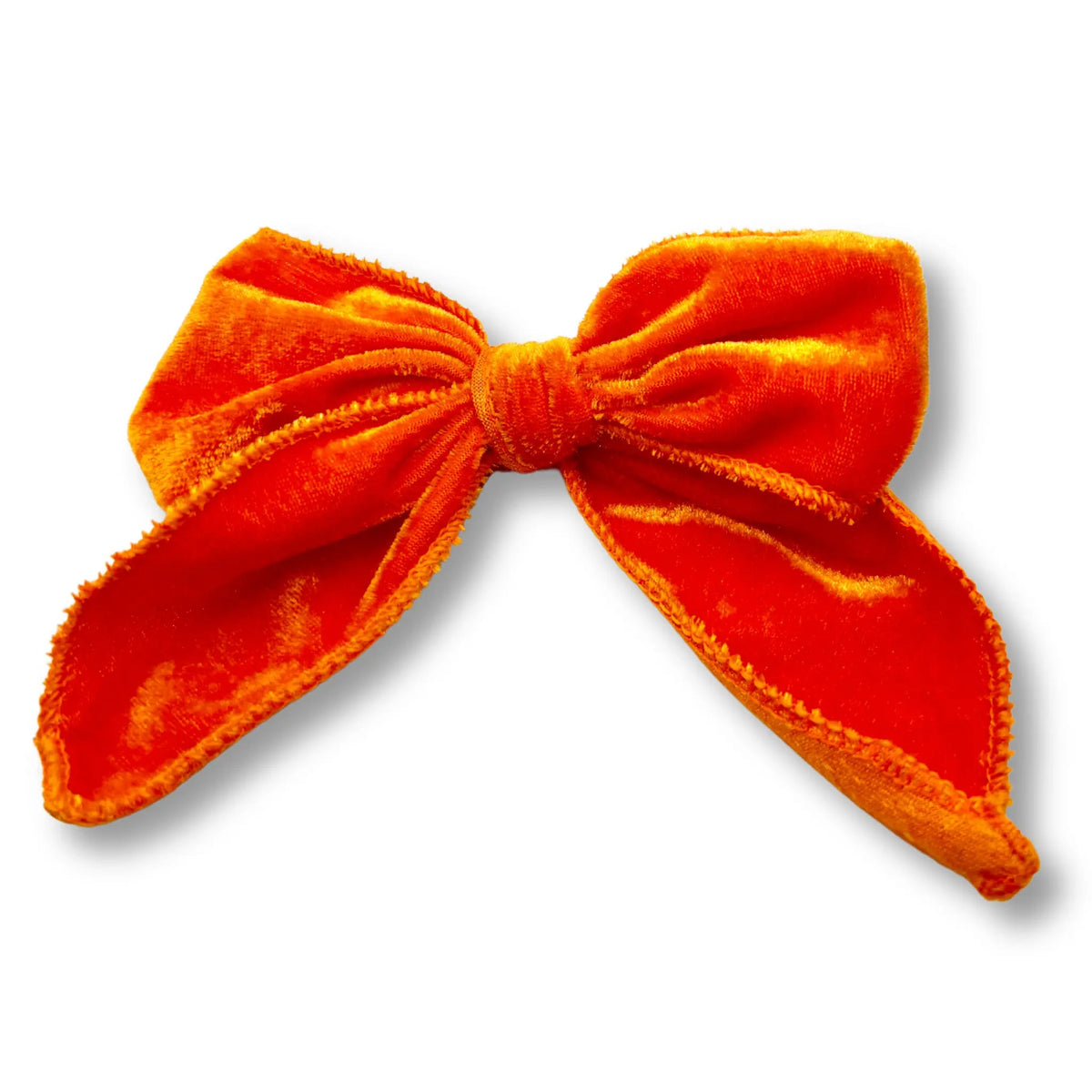 Orange Velvet Sailor Bow