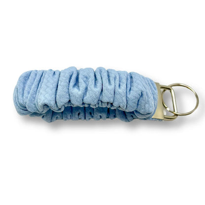 Light Blue Bullet Scrunchie Wristlet