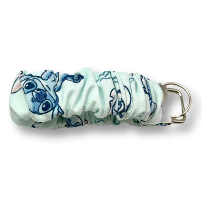 Blue Stitch Scrunchie Wristlet
