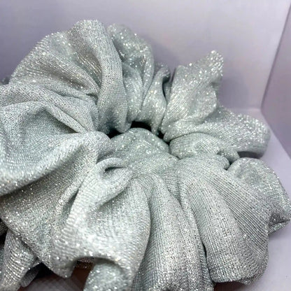 White Sparkle Scrunchie