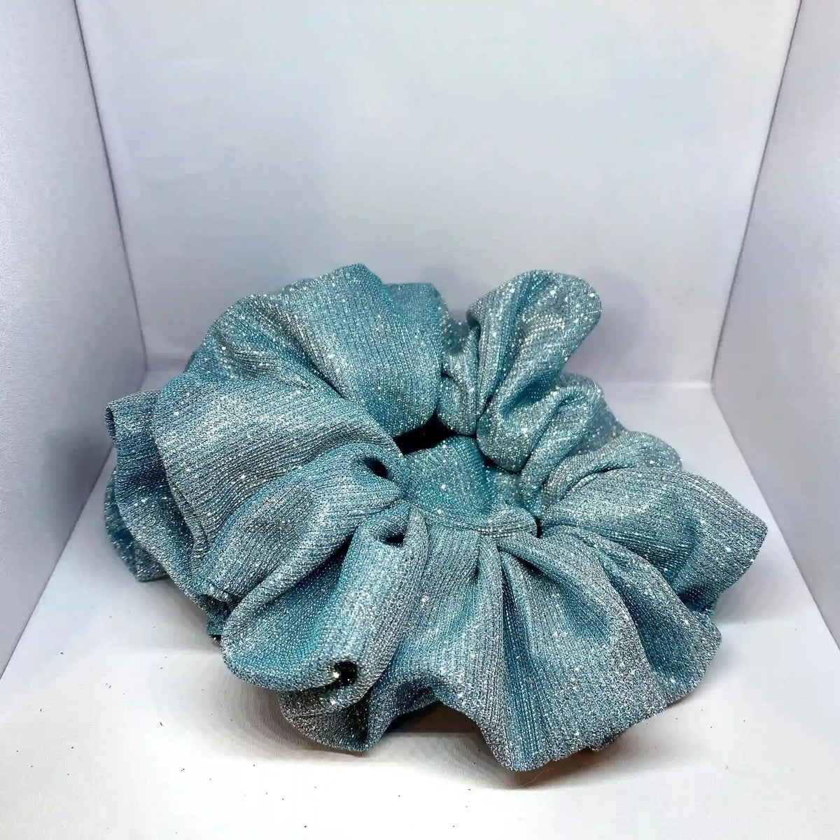 Blue Sparkle Scrunchie