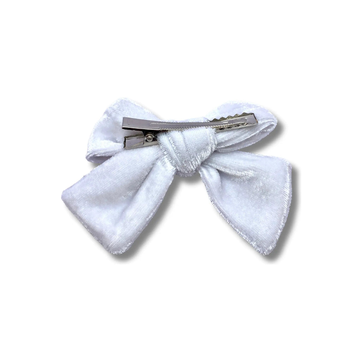 White Velvet Bow