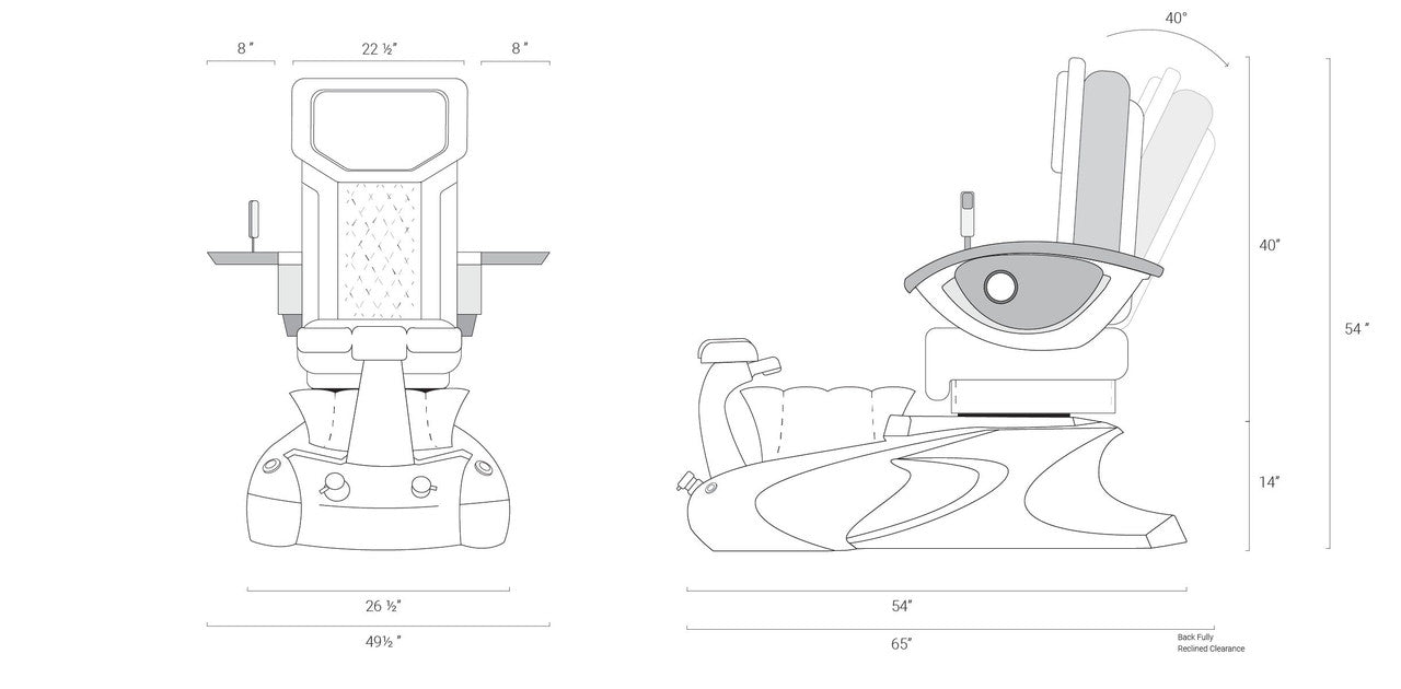VIGGO II PEDICURE SPA WITH EX-R CHAIR
