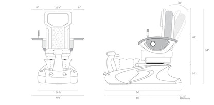 VIGGO II PEDICURE SPA WITH EX-R CHAIR