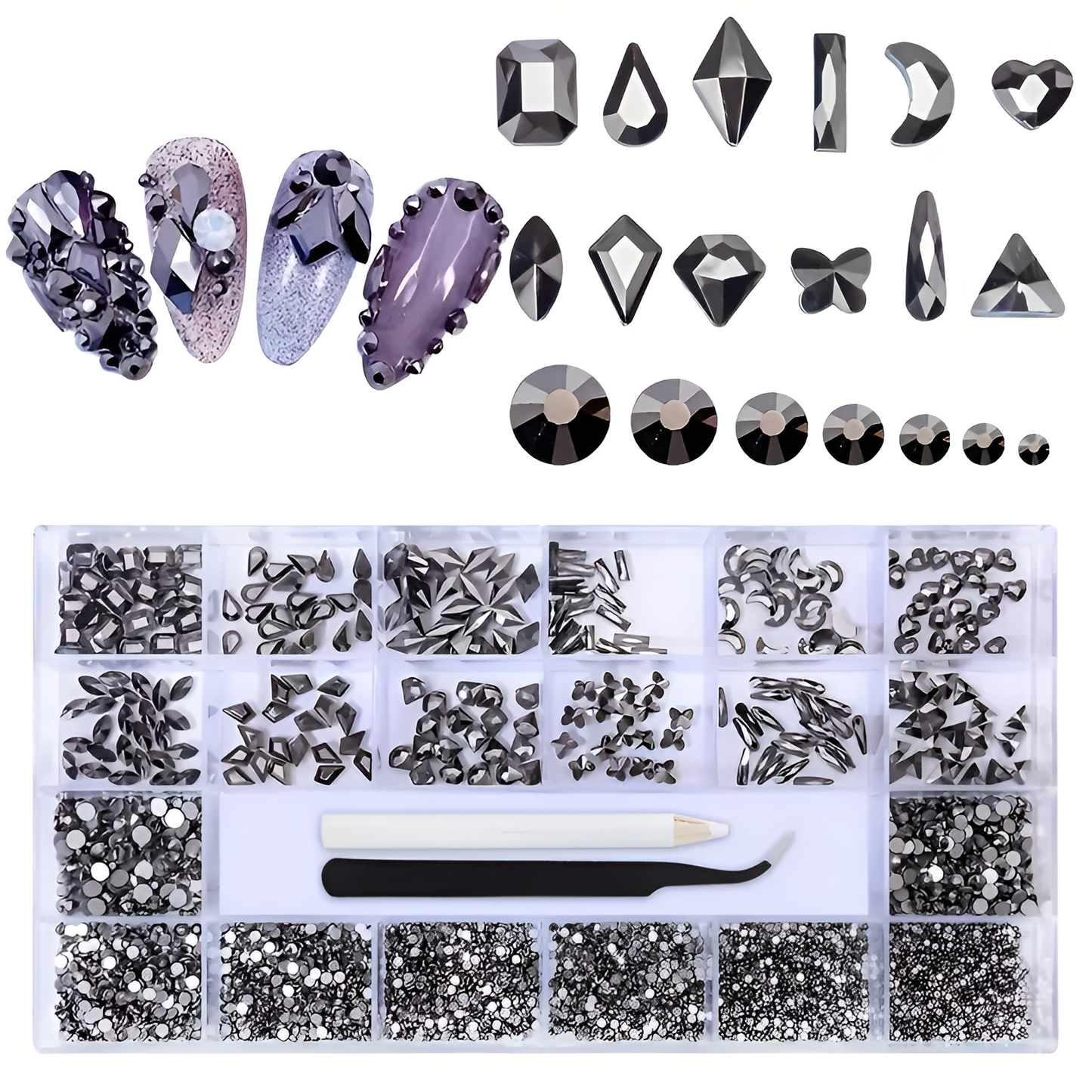 DELUXE CRYSTAL RHINESTONE KIT - BLACK