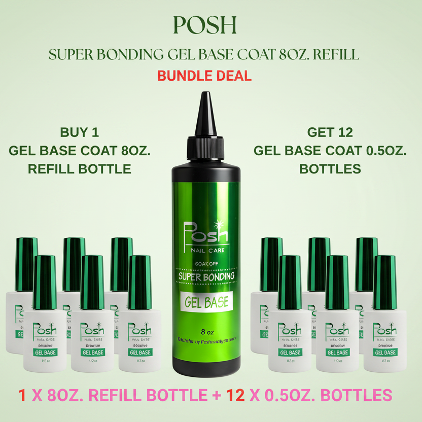 POSH SUPER BONDING GEL BASE COAT - BUNDLE DEAL BUY 1 GET 12 FREE!