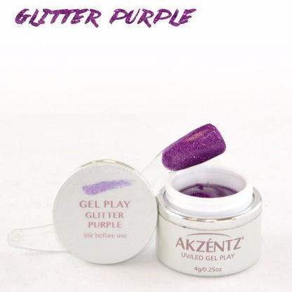 Akzentz Gel Play - Glitter Purple