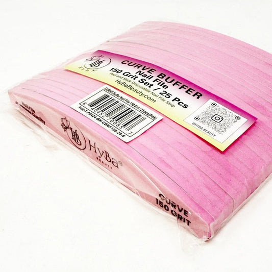 CURVE Buffer Nail File 150 Grit Refill Set/25 pcs (Pink)