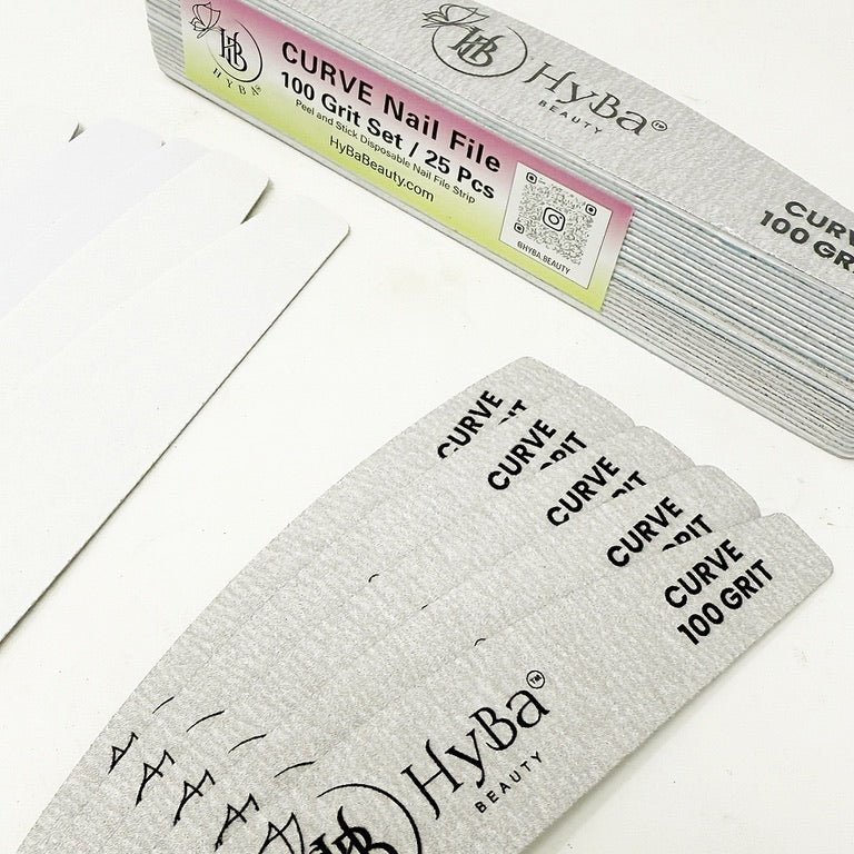 CURVE Nail File 100 Grit Refill Set/25 Pcs