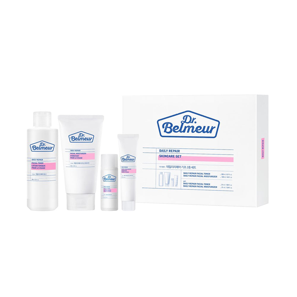 Dr.Belmeur Daily Repair Skincare Set (Toner 200ml + Moisturizer 120ml)