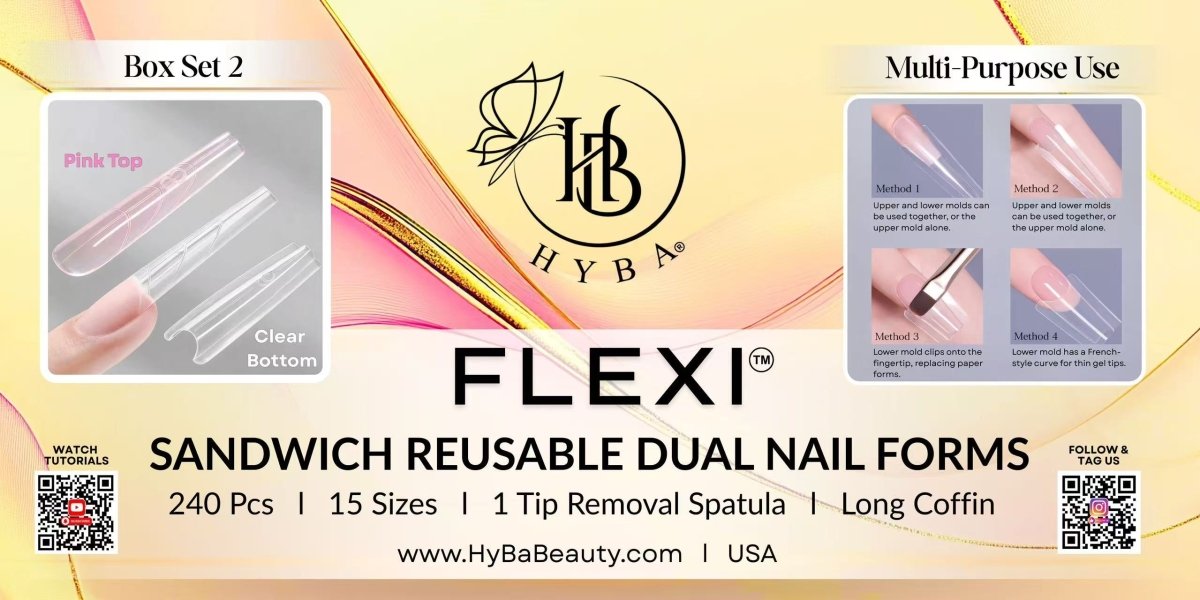 FLEXI SANDWICH REUSABLE  DUAL NAIL FORMS - SET 2