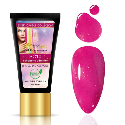 Hybrid Gel Professional Nail Polish - HyGEL® 30ml  / #SC10 Raspberry Glimmer