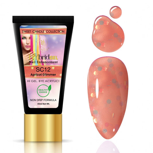 Hybrid Gel Professional Nail Polish - HyGEL® 30ml  / #SC12 Apricot Glimmer