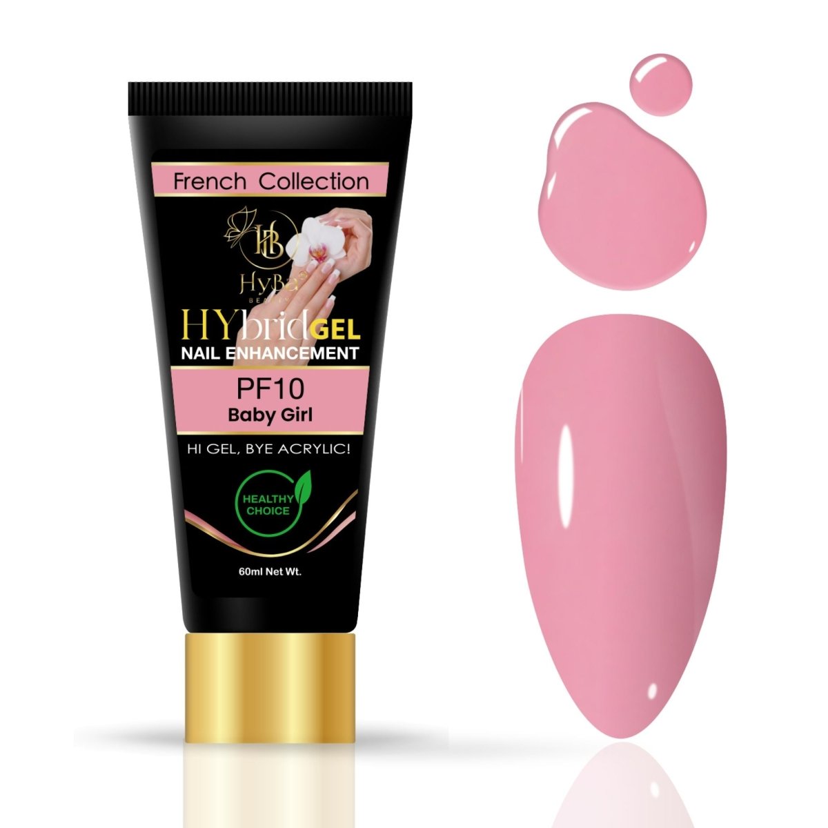 Hybrid Gel Professional Nail Polish - HyGEL 60ml / #PF10 Baby Girl Pink