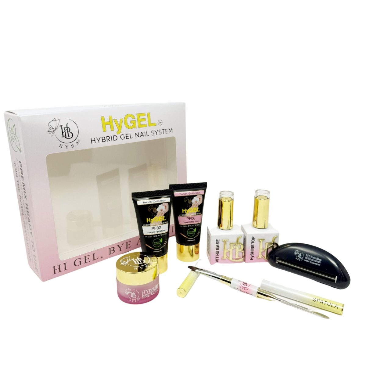 HyGEL® HYBRID DIY Home or Professional Gel Nail System - Ready Kit #1