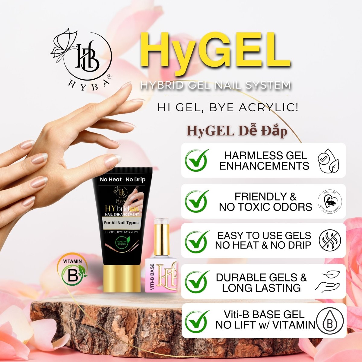 HyGEL® Hybrid DIY Home or Professional Gel Nail System - Ready Kit #2