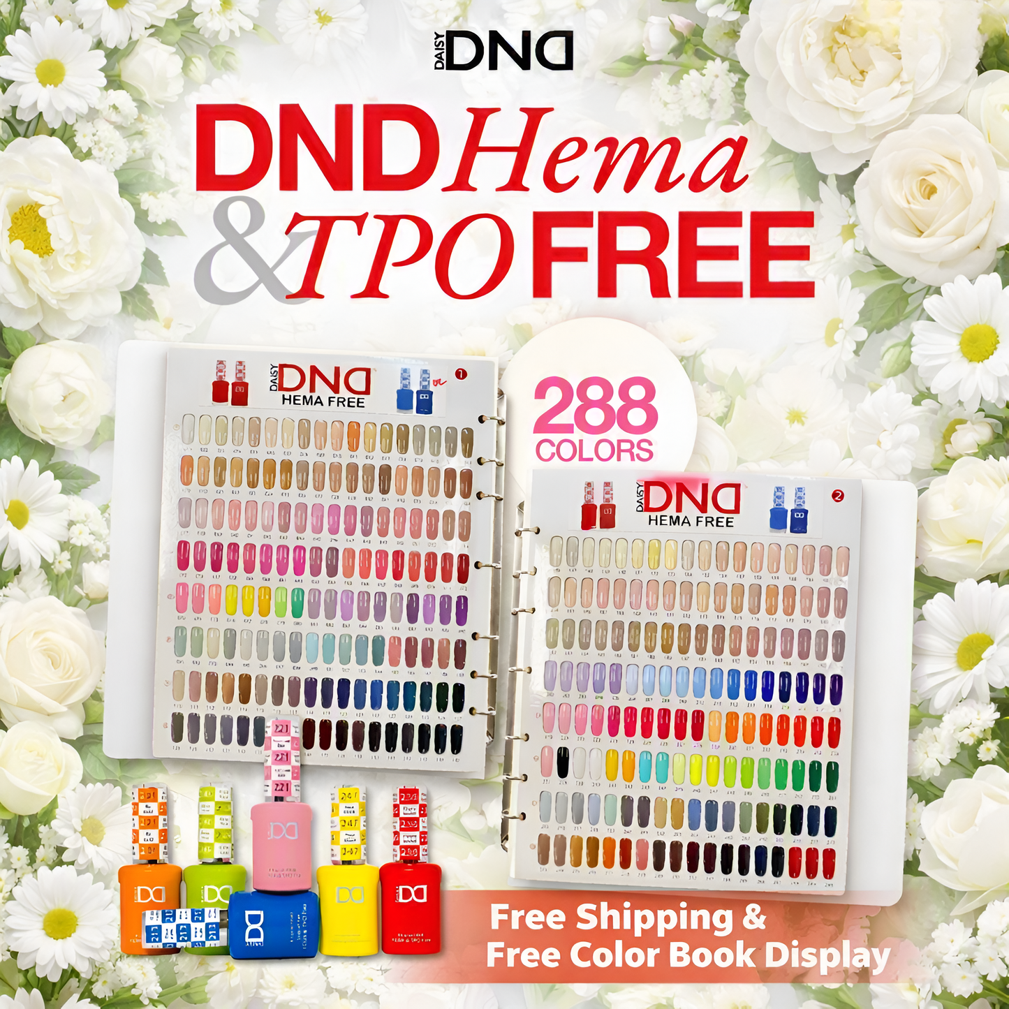 DND DUO HEMA & TPO FREE COLLECTION - 288 COLORS