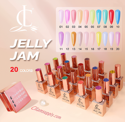 JELLY JAM TRANSPARENT GEL - SET 20 COLORS