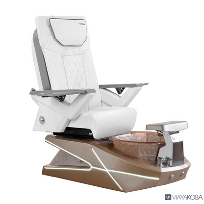 WHITE - GEOM II PEDICURE SPA WITH FX CHAIR TOP