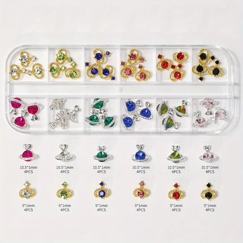 CROWN PLANET NAIL CHARM DESIGN