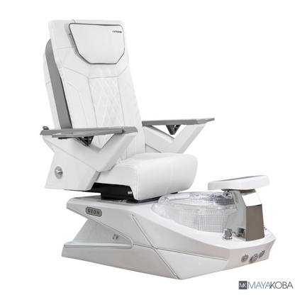 WHITE - GEOM II PEDICURE SPA WITH FX CHAIR TOP