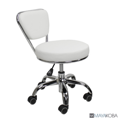 WHITE BASE WITH GREY BOWL - GEOM I PEDICURE SPA WITH FX CHAIR TOP