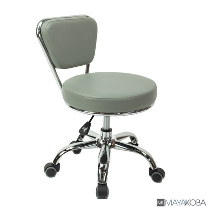 WHITE BASE WITH GREY BOWL - GEOM I PEDICURE SPA WITH FX CHAIR TOP