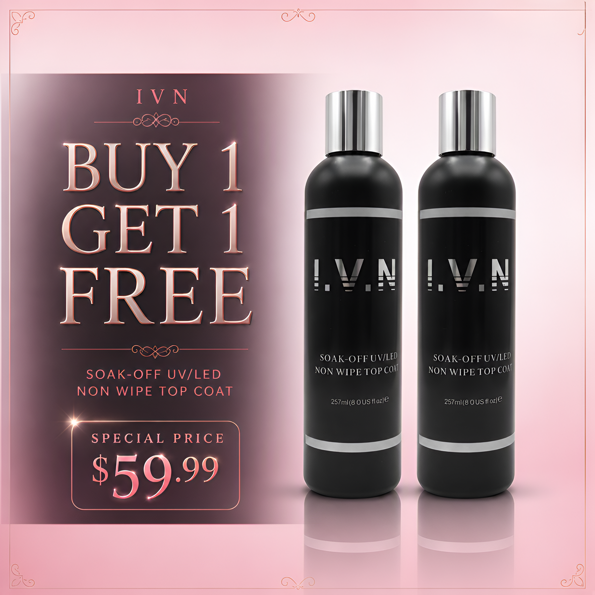 IVN NO CEANSE GEL TOP COAT - BUNDLE DEAL