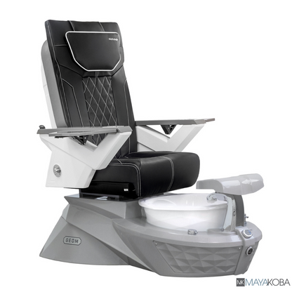 GREY BASE WITH WHITE BOWL - GEOM I PEDICURE SPA WITH FX CHAIR TOP