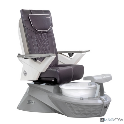 GREY BASE WITH WHITE BOWL - GEOM I PEDICURE SPA WITH FX CHAIR TOP