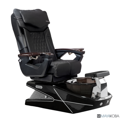 BLACK BASE - GEOM II PEDICURE SPA WITH LX CHAIR TOP