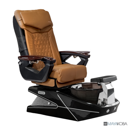 BLACK BASE - GEOM II PEDICURE SPA WITH LX CHAIR TOP