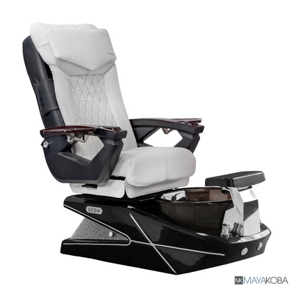BLACK BASE - GEOM II PEDICURE SPA WITH LX CHAIR TOP