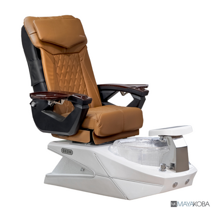 WHITE BASE - GEOM II PEDICURE SPA WITH LX CHAIR TOP