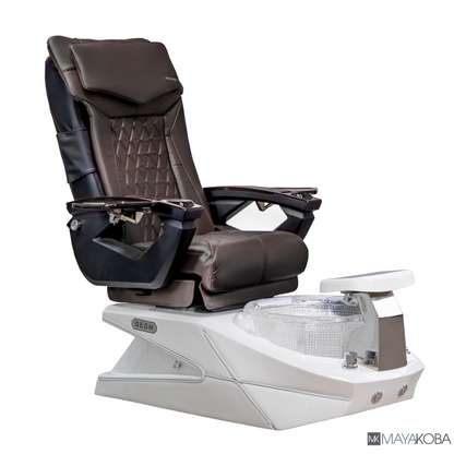 WHITE BASE - GEOM II PEDICURE SPA WITH LX CHAIR TOP