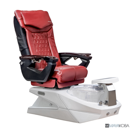 WHITE BASE - GEOM II PEDICURE SPA WITH LX CHAIR TOP