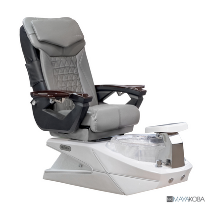 WHITE BASE - GEOM II PEDICURE SPA WITH LX CHAIR TOP