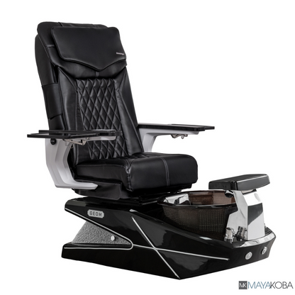 BLACK BASE - GEOM II PEDICURE SPA WITH DX CHAIR TOP