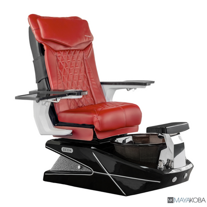 BLACK BASE - GEOM II PEDICURE SPA WITH DX CHAIR TOP