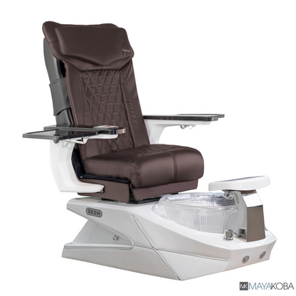 WHITE BASE - GEOM II PEDICURE SPA WITH DX CHAIR TOP