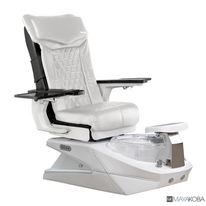 WHITE BASE - GEOM II PEDICURE SPA WITH DX CHAIR TOP