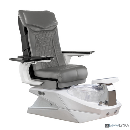 WHITE BASE - GEOM II PEDICURE SPA WITH DX CHAIR TOP